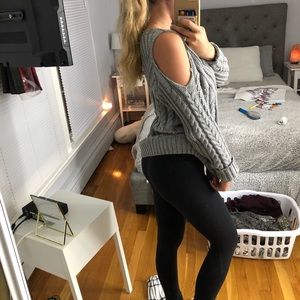 Grey off the shoulder sweater